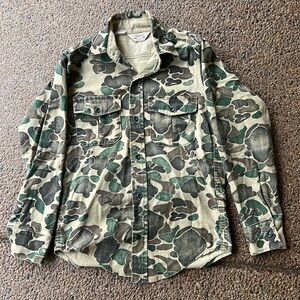 Vintage Cabelas camo flannel shirt